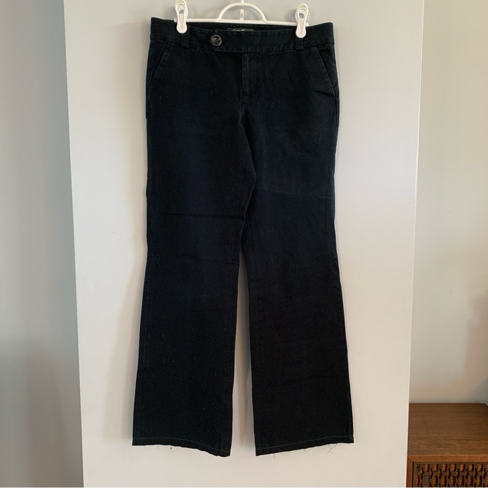 Straight Leg Pants Chinos Womens Eddie Bauer Size 6 Black Stretch Cotton